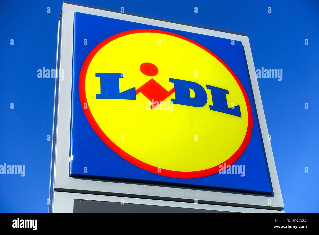 Lidl logo Czech Republic Stock Photo