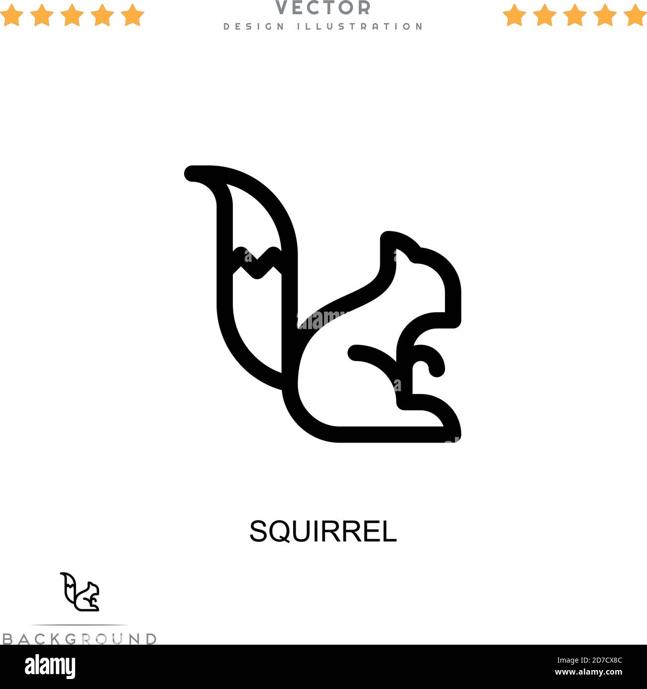 Red squirrel line illustration hi-res stock photography and images - Alamy