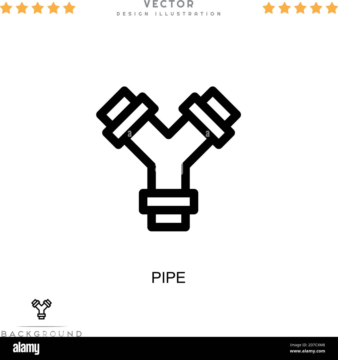 Pipe icon. Simple element from digital disruption collection. Line Pipe icon for templates, infographics and more Stock Vector