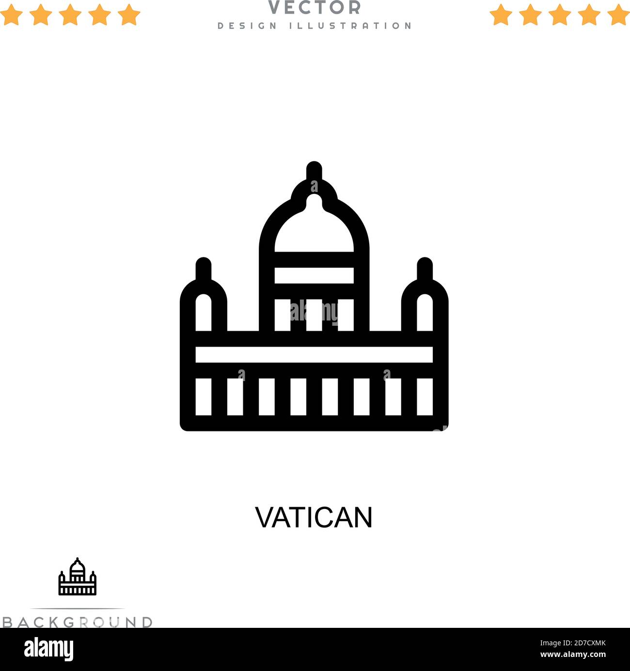 Vatican icon. Simple element from digital disruption collection. Line Vatican icon for templates, infographics and more Stock Vector