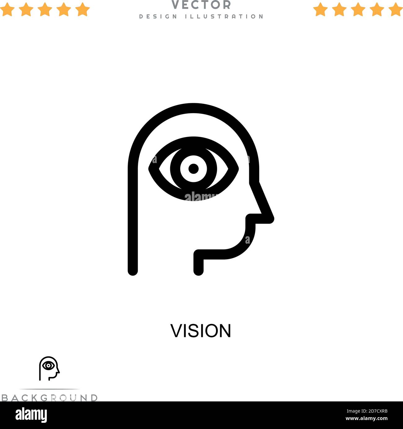Vision icon. Simple element from digital disruption collection. Line Vision icon for templates, infographics and more Stock Vector