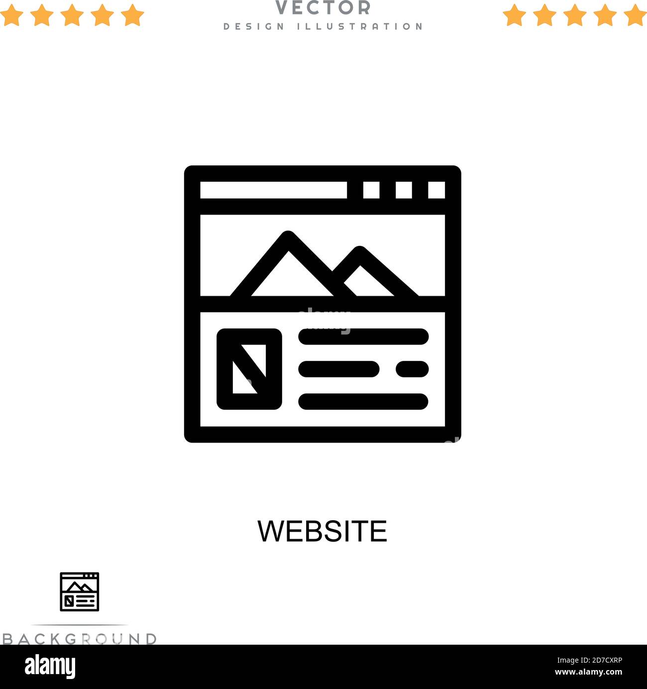 Website icon. Simple element from digital disruption collection. Line ...