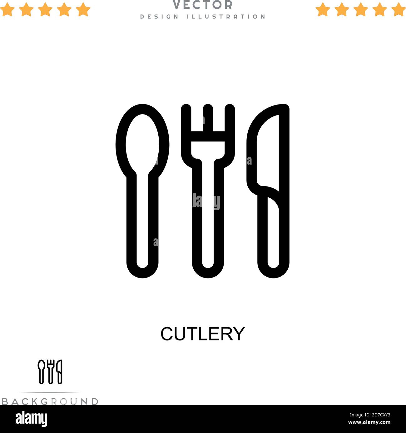Cutlery icon. Simple element from digital disruption collection. Line Cutlery icon for templates, infographics and more Stock Vector