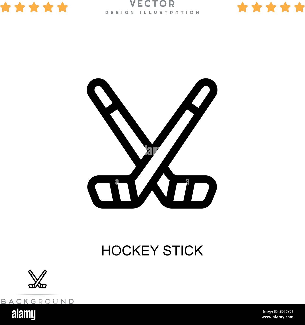 Hockey stick icon. Simple element from digital disruption collection. Line Hockey stick icon for templates, infographics and more Stock Vector