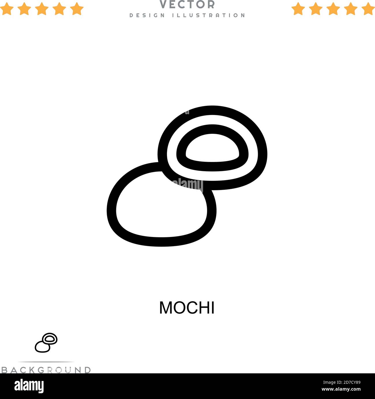 Mochi icon. Simple element from digital disruption collection. Line Mochi icon for templates, infographics and more Stock Vector