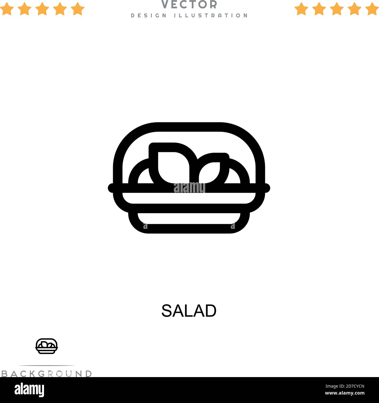 Salad icon. Simple element from digital disruption collection. Line ...