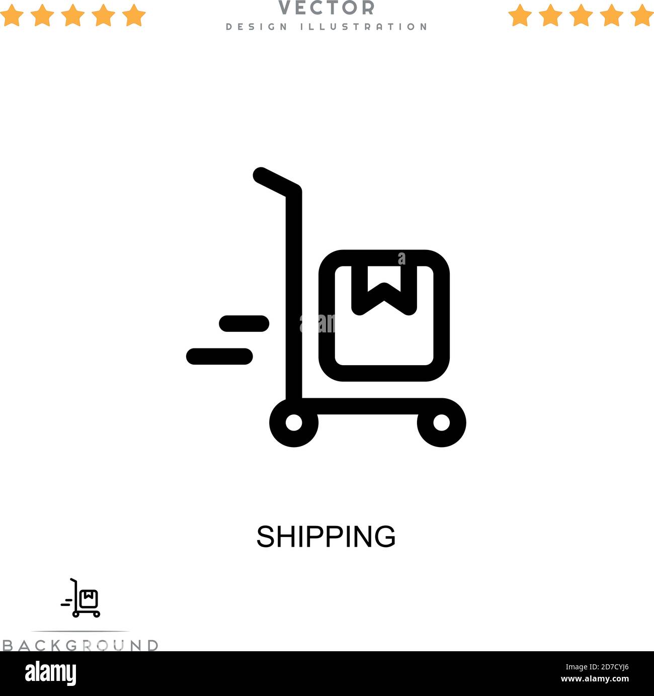 Shipping icon. Simple element from digital disruption collection. Line Shipping icon for templates, infographics and more Stock Vector