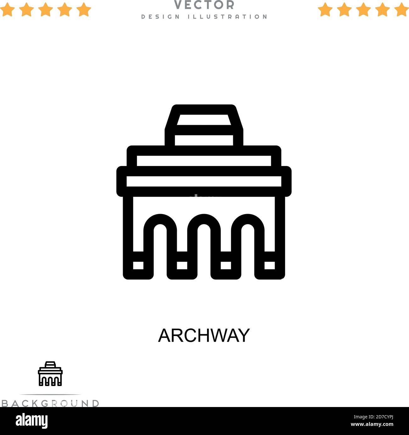 Archway icon. Simple element from digital disruption collection. Line Archway icon for templates, infographics and more Stock Vector