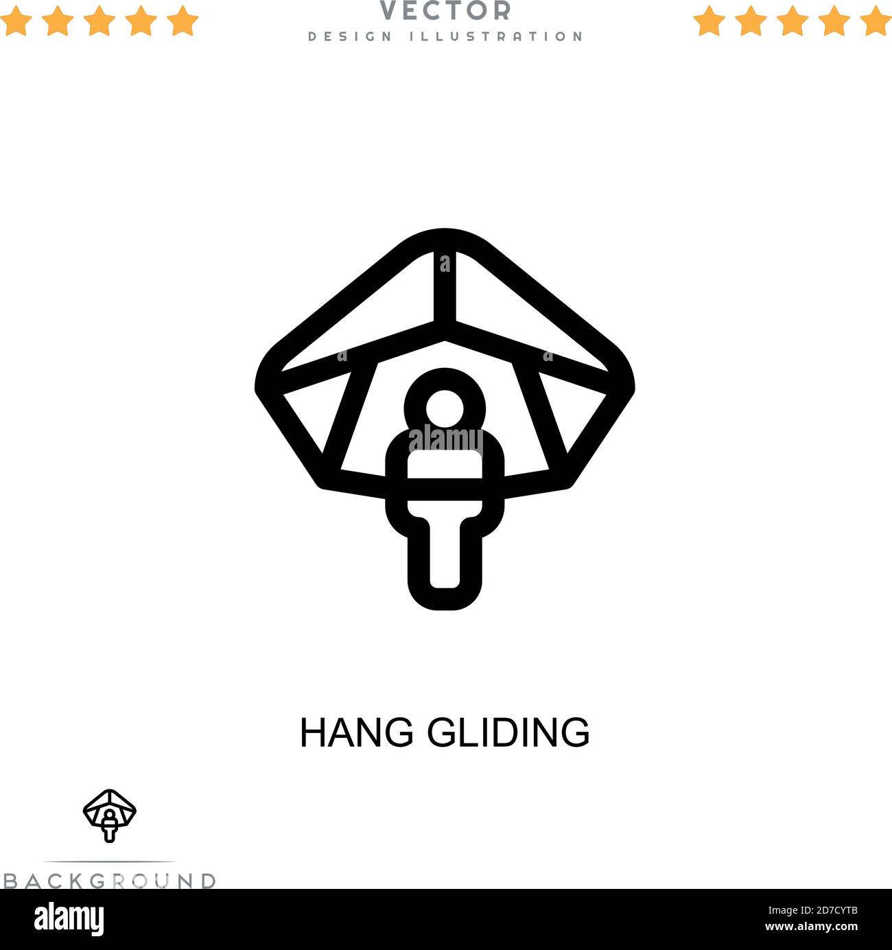 Hang gliding icon. Simple element from digital disruption collection
