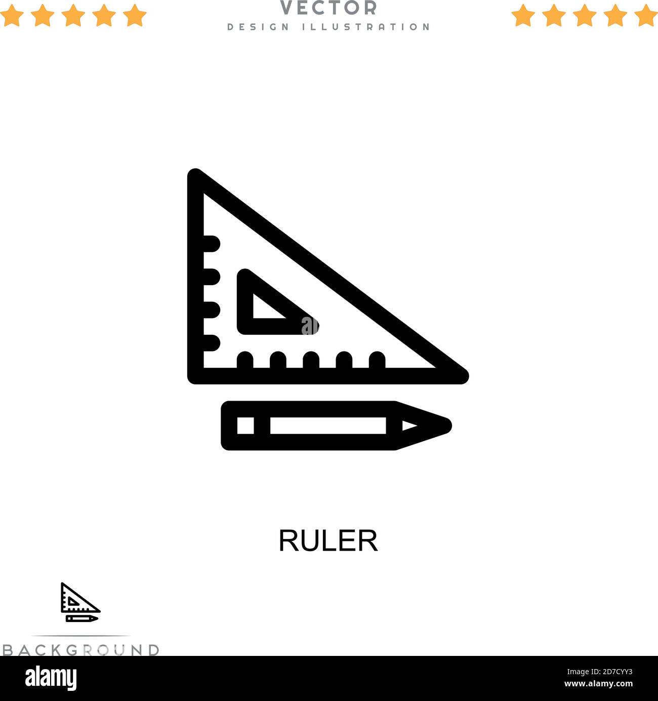 Ruler icon. Simple element from digital disruption collection. Line ...