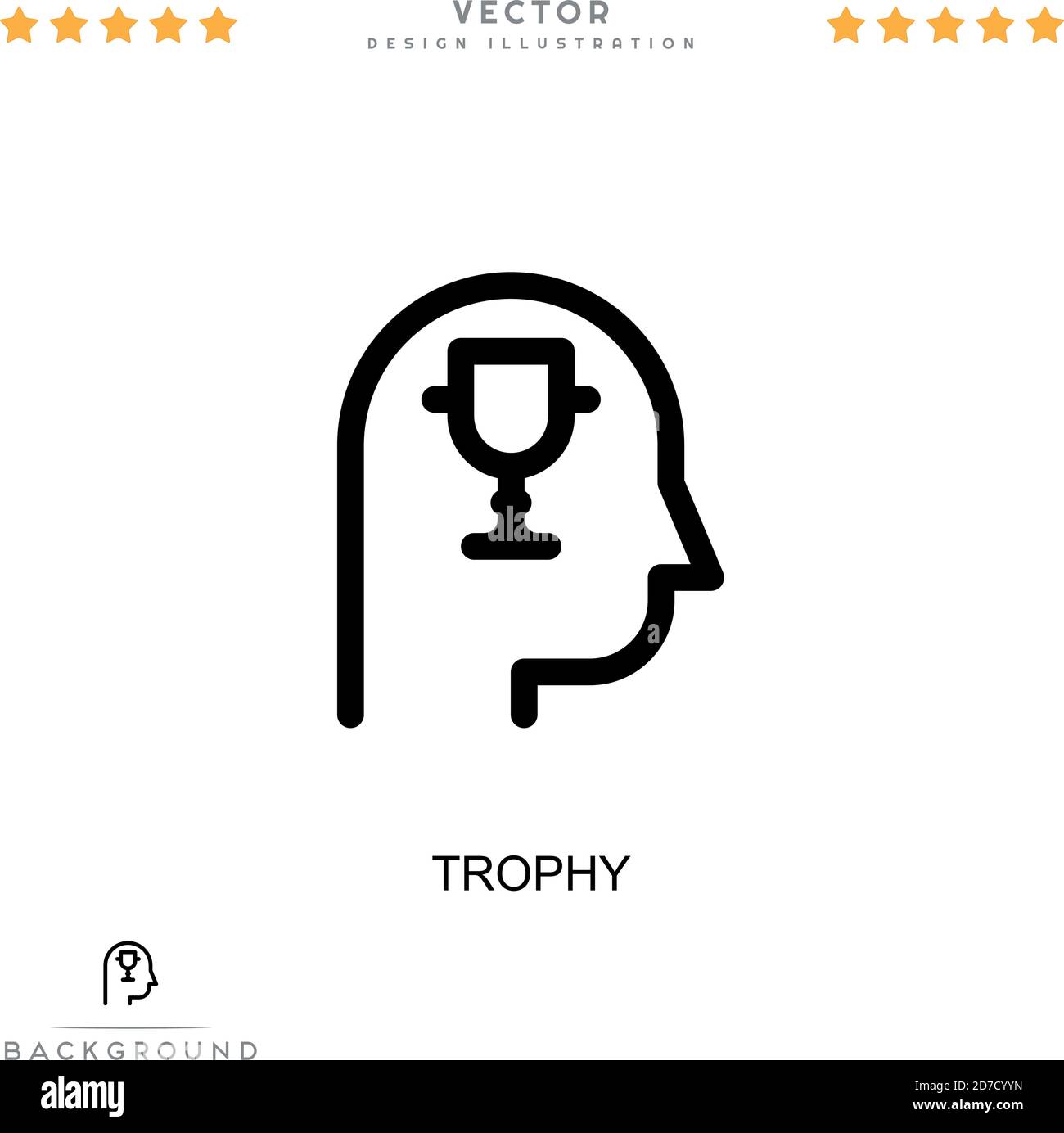 Trophy icon. Simple element from digital disruption collection. Line ...