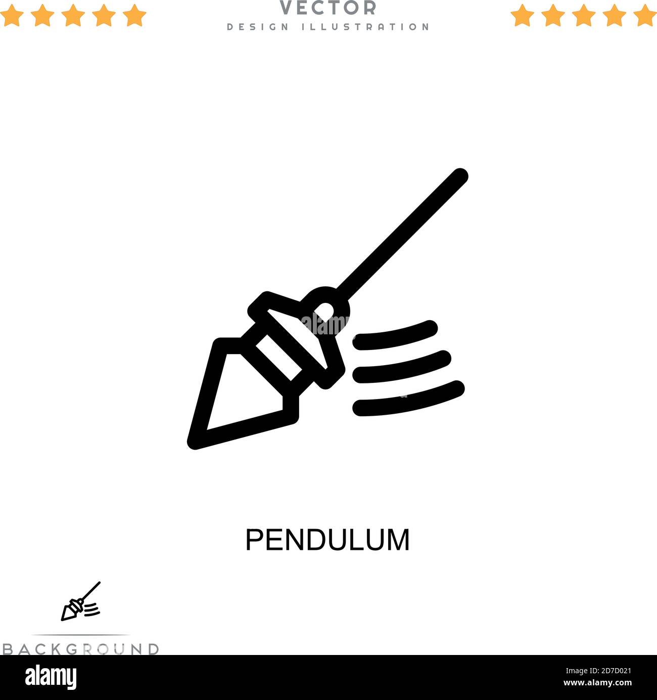Pendulum icon. Simple element from digital disruption collection. Line Pendulum icon for templates, infographics and more Stock Vector