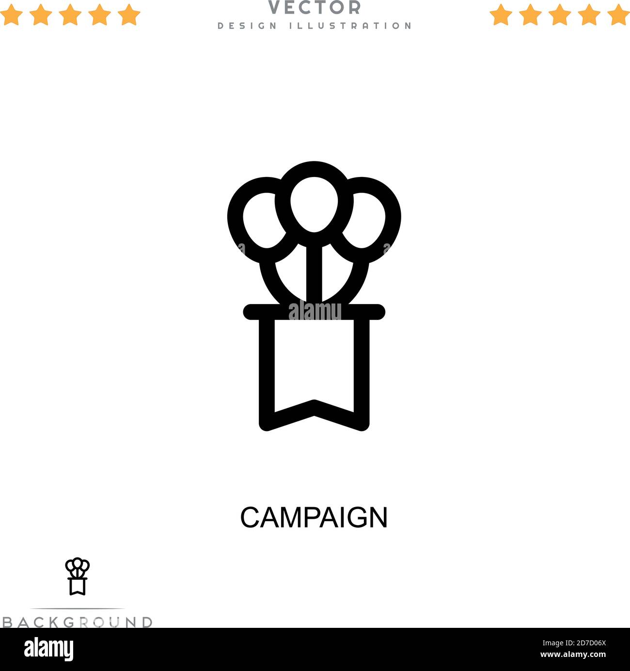 Campaign icon. Simple element from digital disruption collection. Line Campaign icon for templates, infographics and more Stock Vector