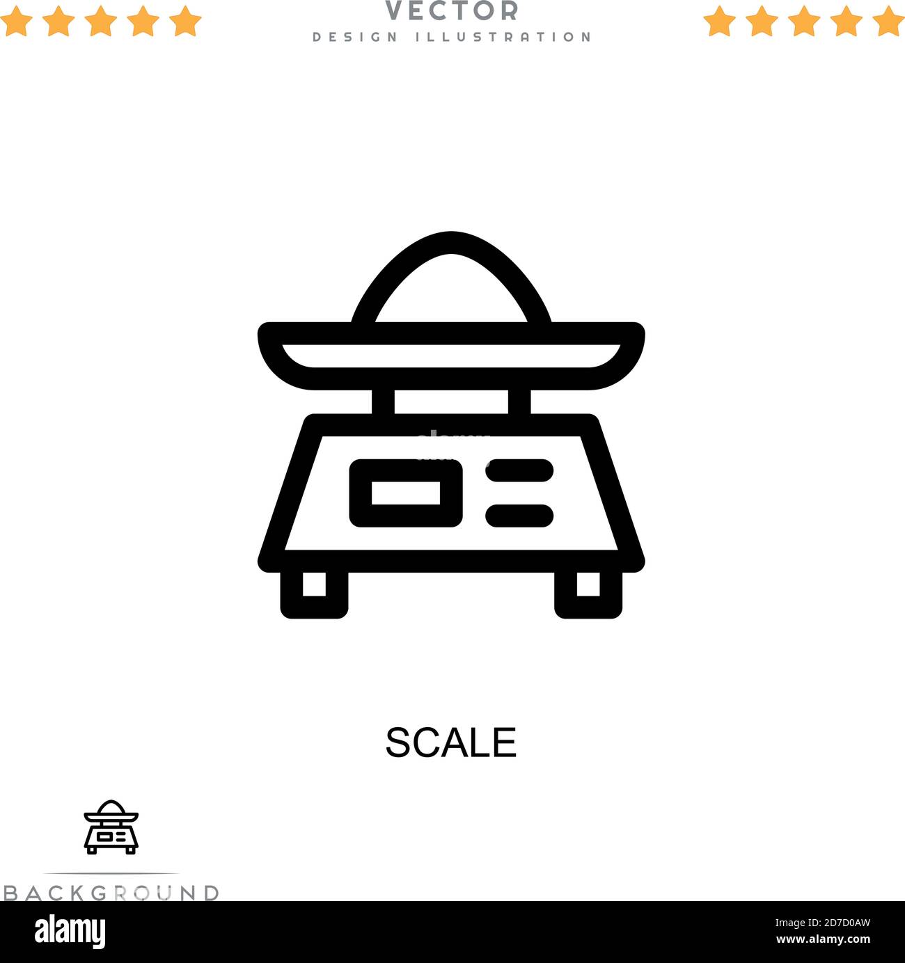 Scale icon. Simple element from digital disruption collection. Line Scale icon for templates, infographics and more Stock Vector