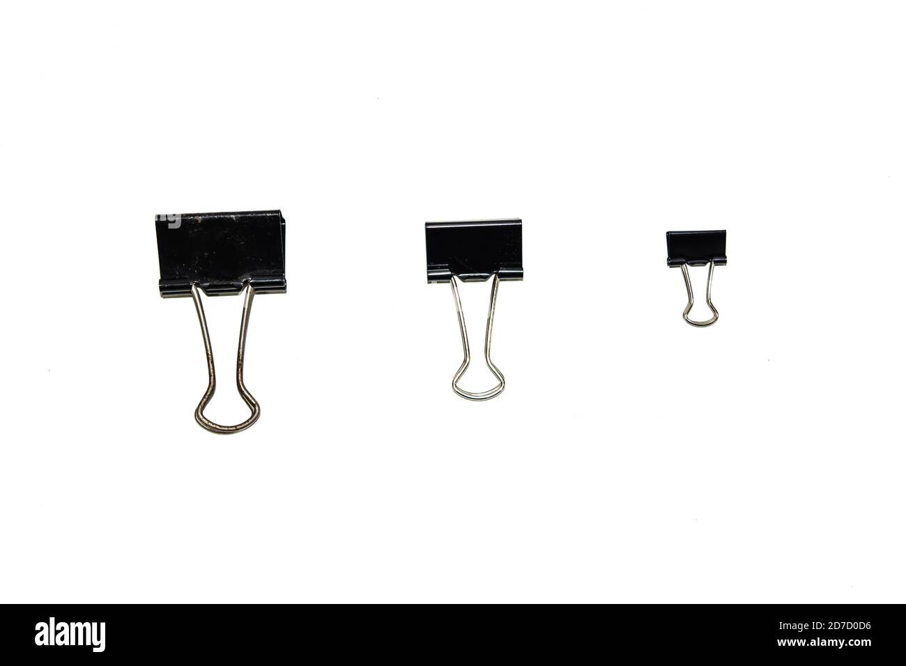 Black Paper clips, isolated on white background Stock Photo Alamy