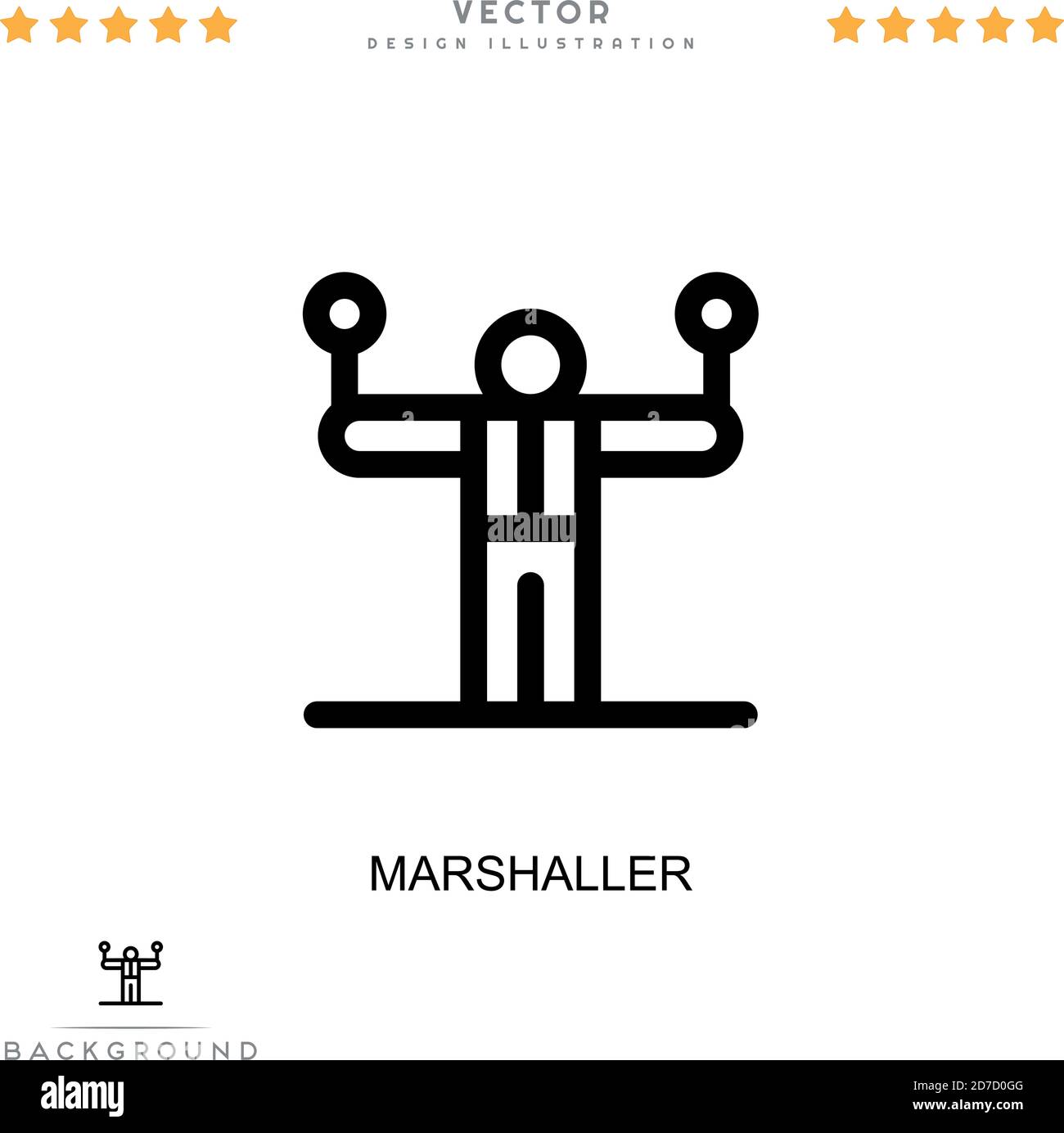 Marshaller icon. Simple element from digital disruption collection. Line Marshaller icon for templates, infographics and more Stock Vector