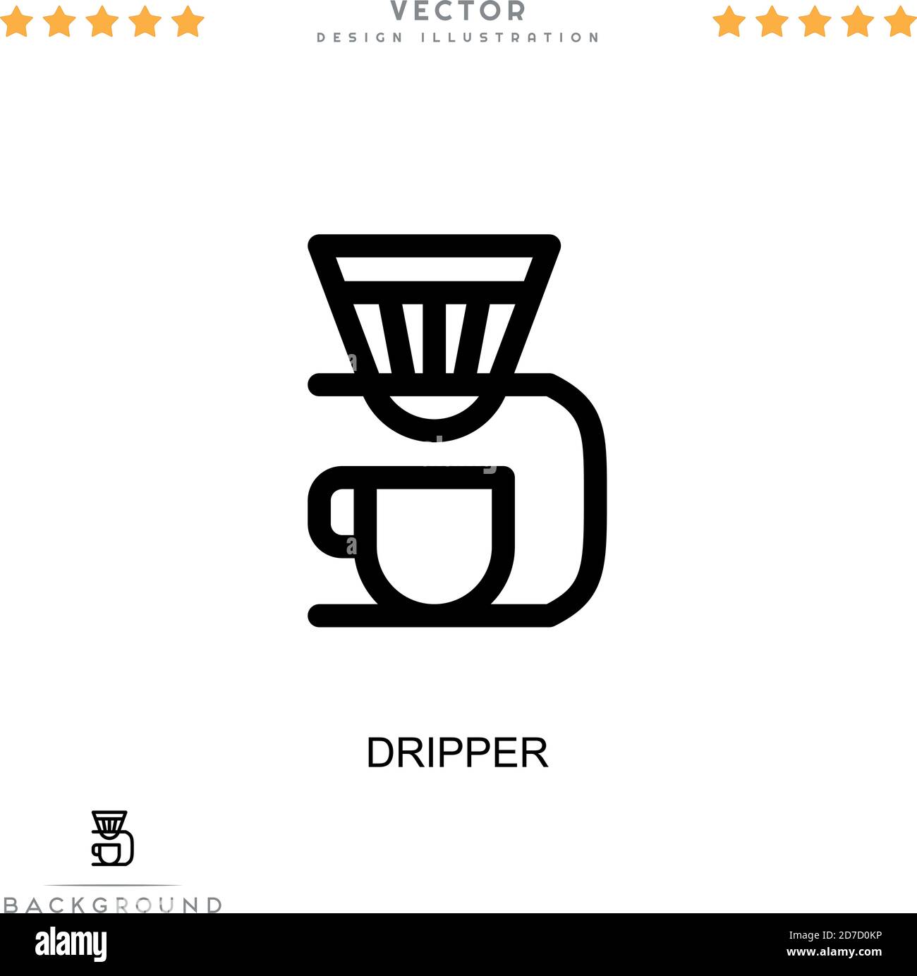 Dripper icon. Simple element from digital disruption collection. Line ...