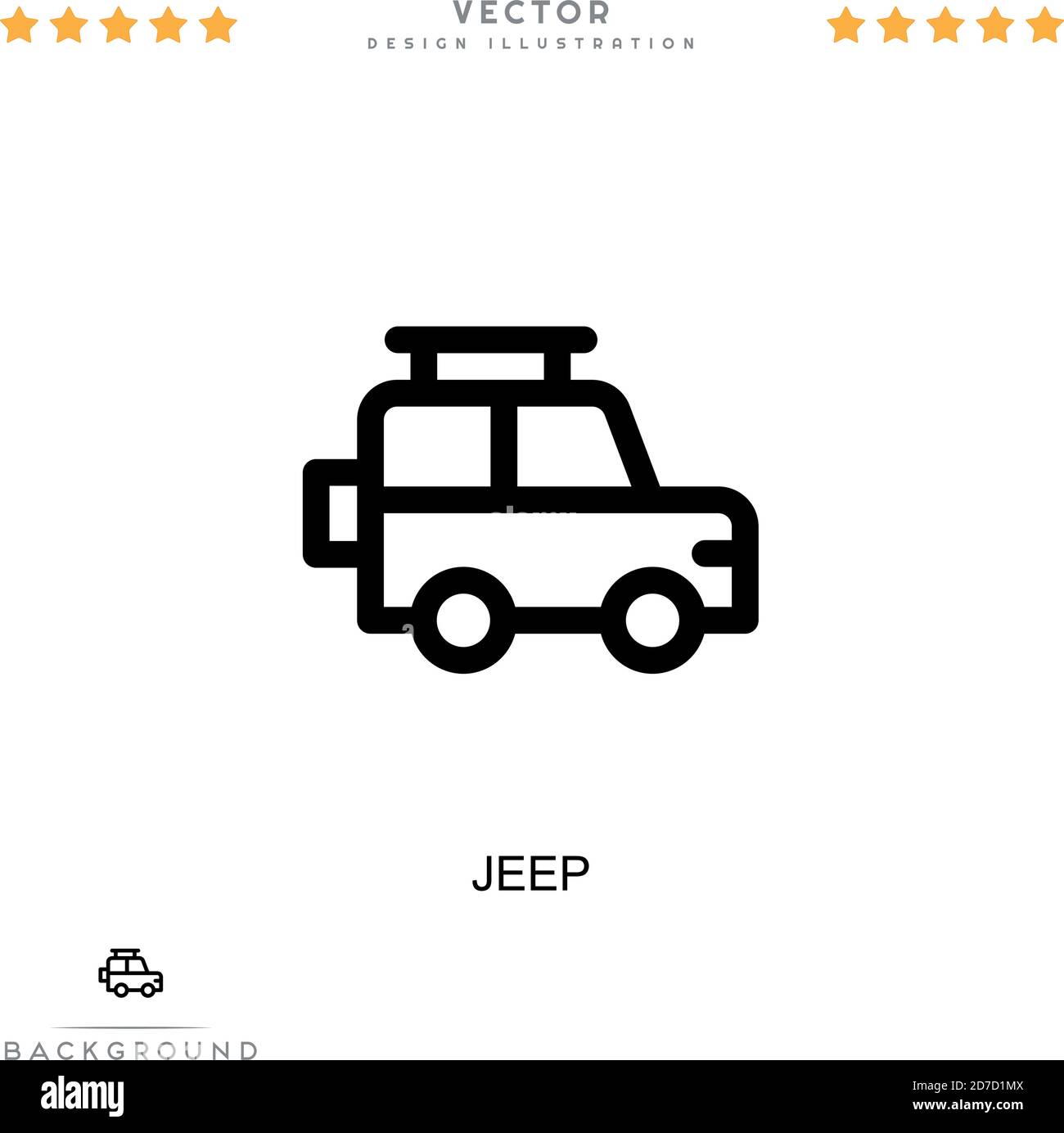 Jeep icon. Simple element from digital disruption collection. Line Jeep icon for templates, infographics and more Stock Vector