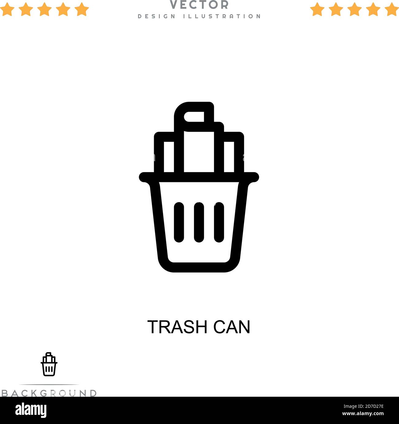 Trash can icon. Simple element from digital disruption collection. Line ...