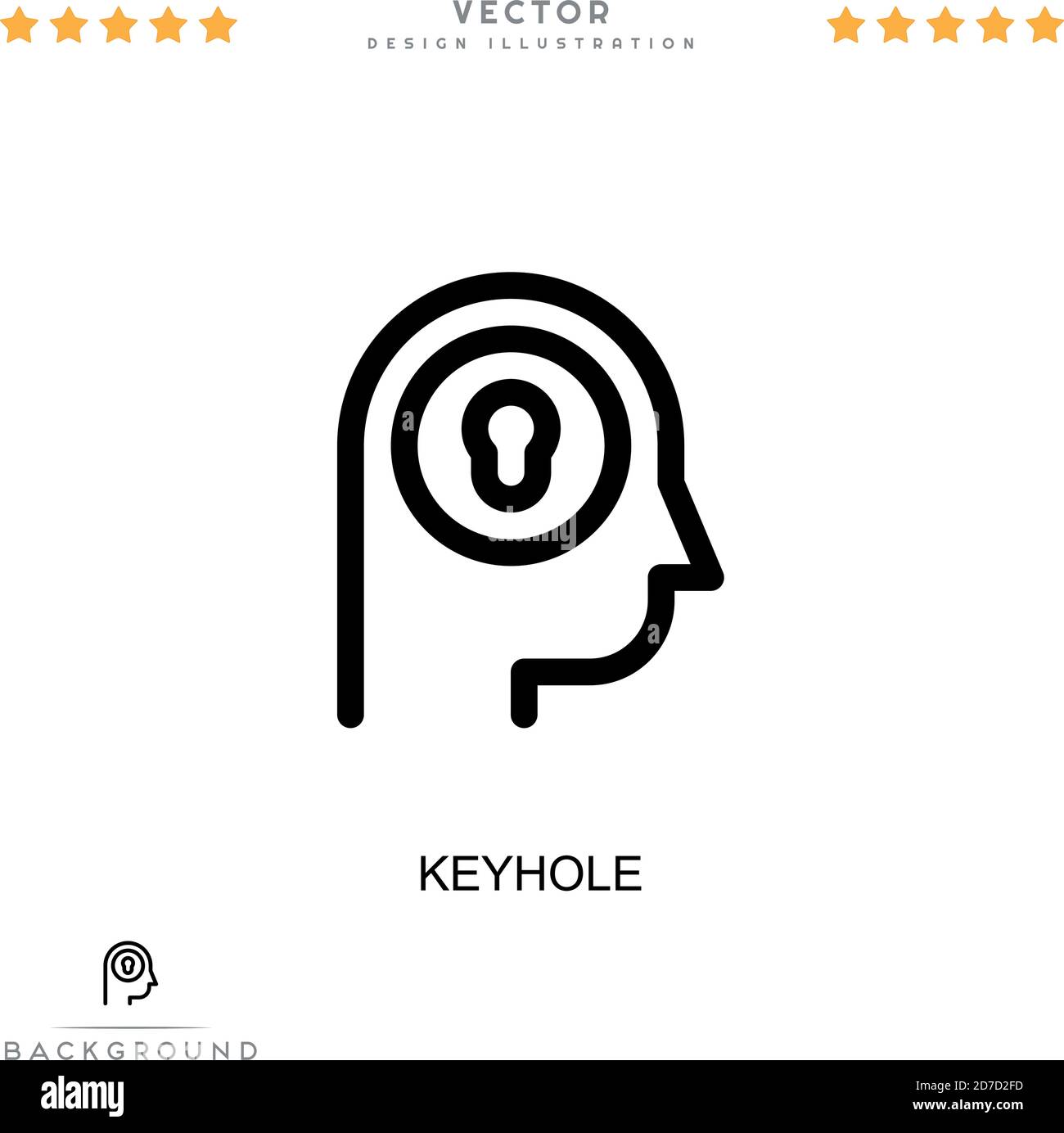 Keyhole icon. Simple element from digital disruption collection. Line ...