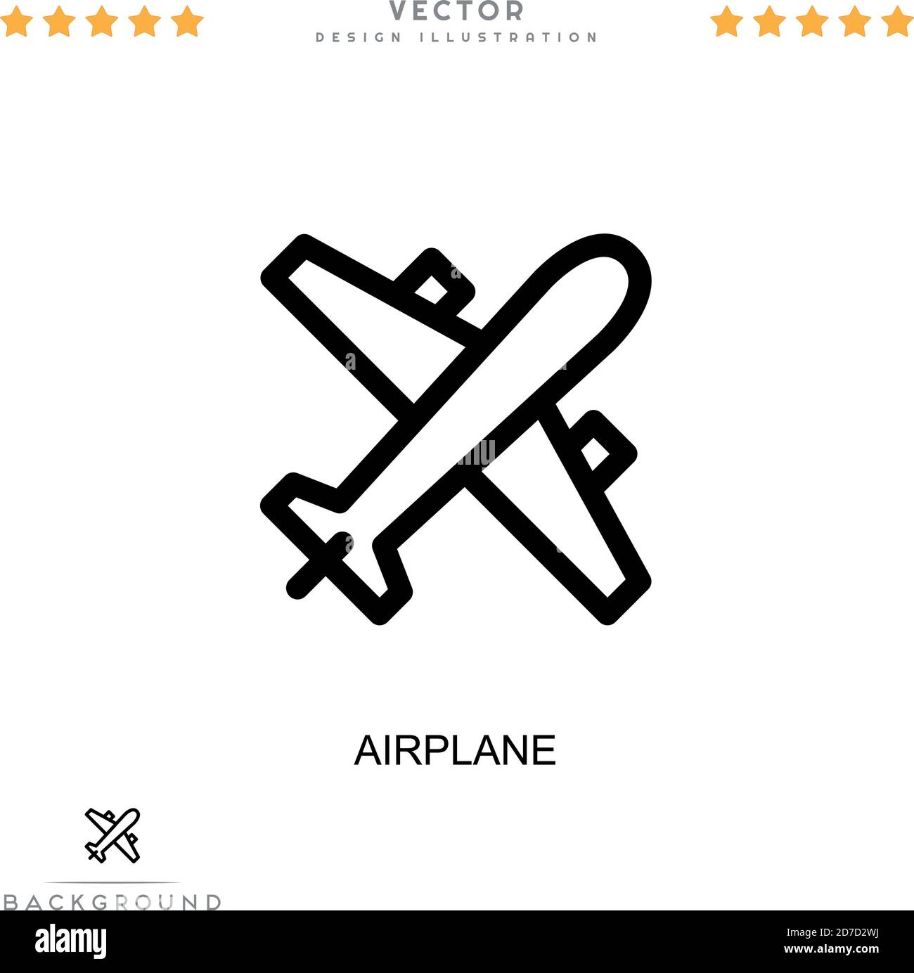 Airplane icon. Simple element from digital disruption collection. Line Airplane icon for templates, infographics and more Stock Vector