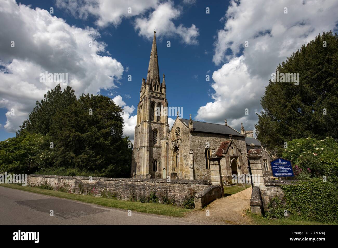 Evias Church; Teffont; Wiltshire; UK Stock Photo