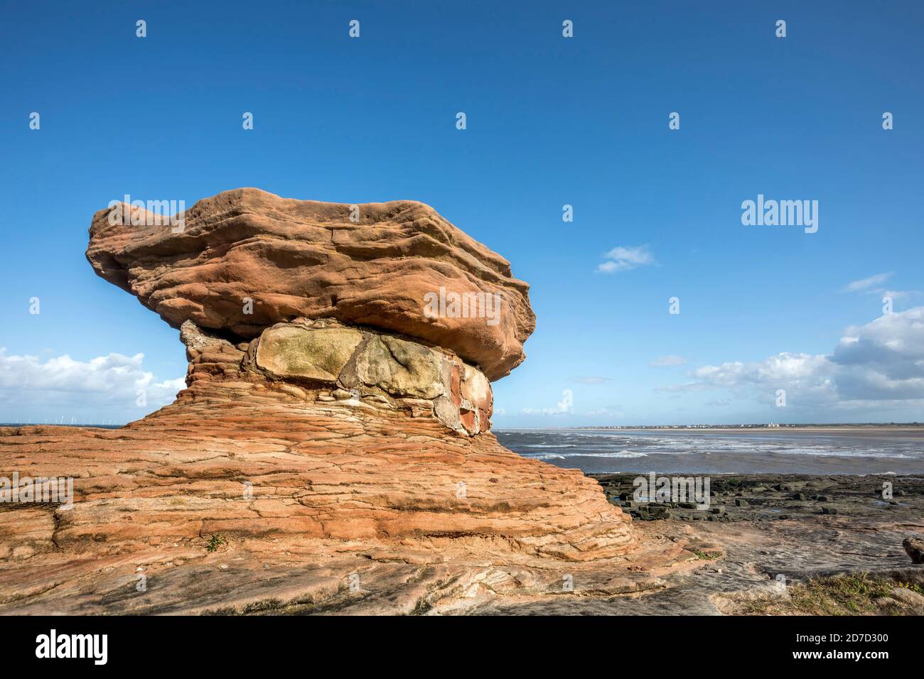 Hilbre Island; Eroded Sandstone; Wirral; Cheshire; UK Stock Photo Alamy