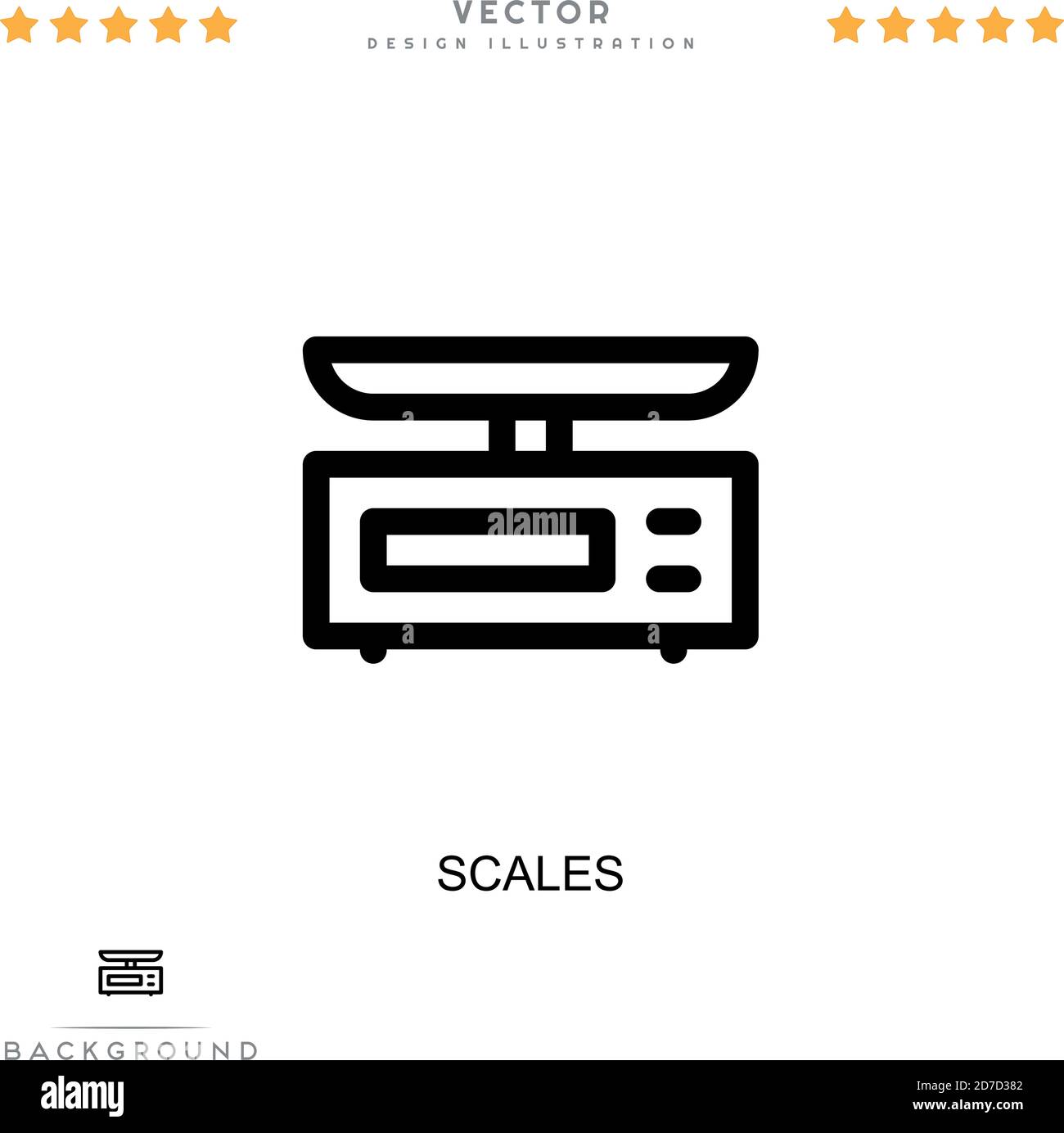 Scales icon. Simple element from digital disruption collection. Line Scales icon for templates, infographics and more Stock Vector