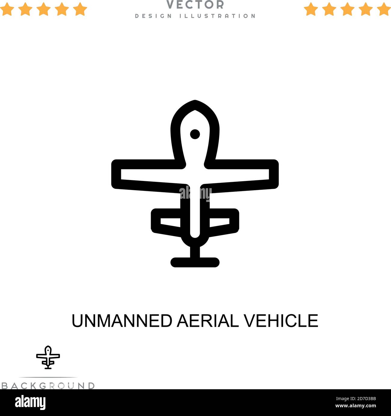 Unmanned aerial vehicle icon. Simple element from digital disruption collection. Line Unmanned aerial vehicle icon for templates, infographics and mor Stock Vector