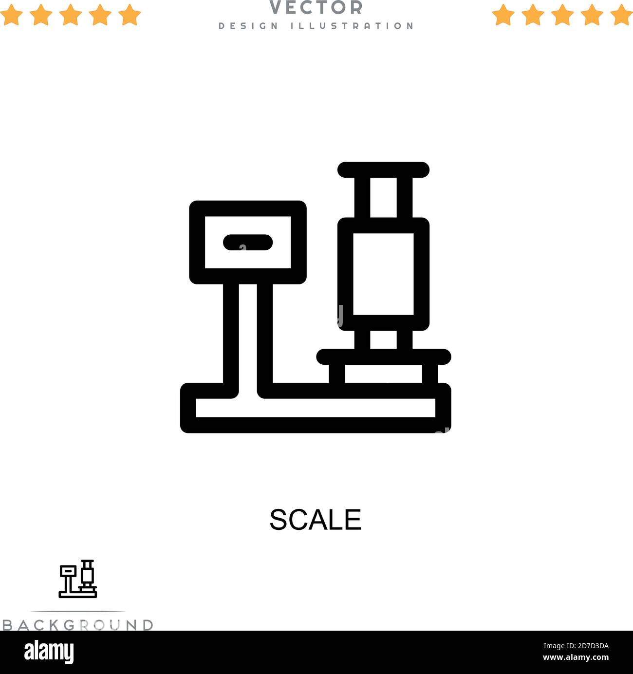 Scale icon. Simple element from digital disruption collection. Line Scale icon for templates, infographics and more Stock Vector