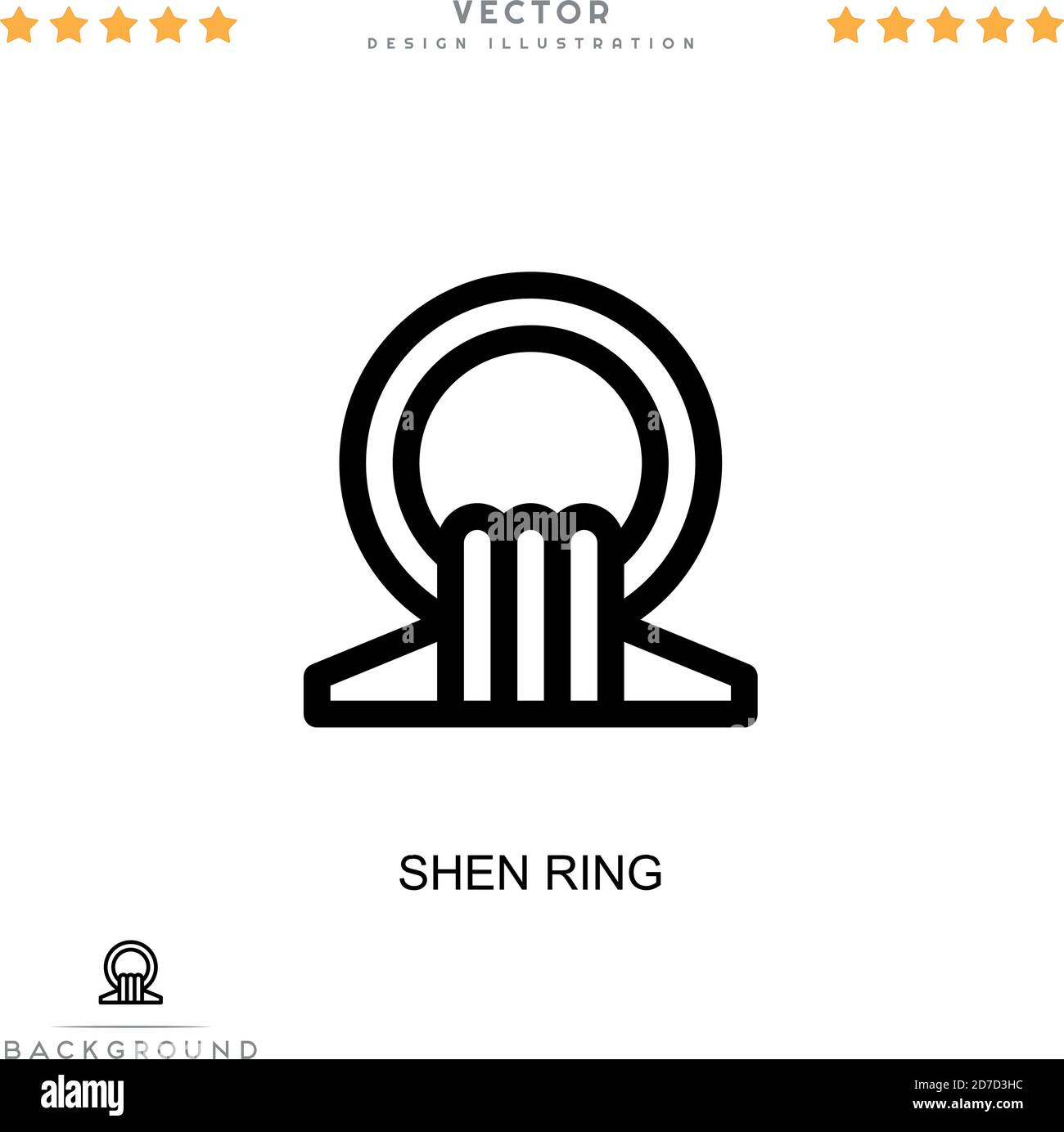 Shen ring icon. Simple element from digital disruption collection. Line Shen ring icon for templates, infographics and more Stock Vector