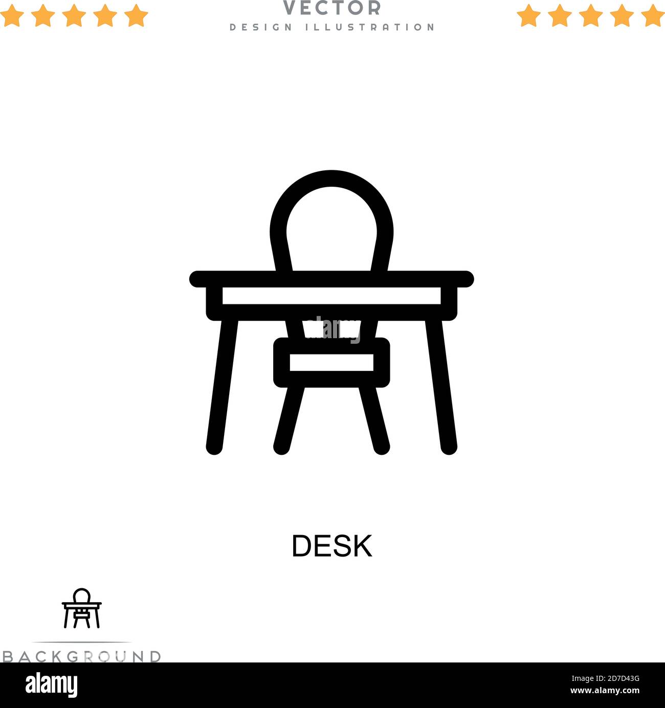 Desk icon. Simple element from digital disruption collection. Line Desk ...