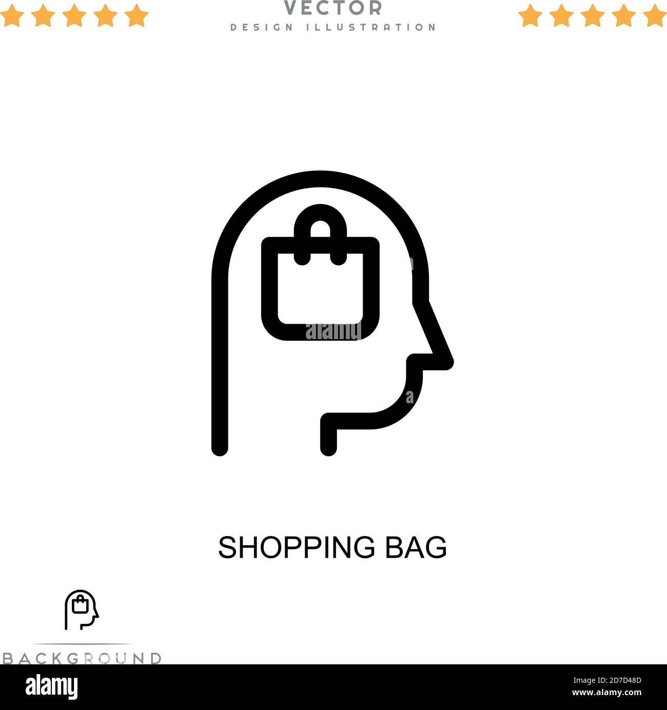Shopping bag icon. Simple element from digital disruption collection. Line Shopping bag icon for templates, infographics and more Stock Vector