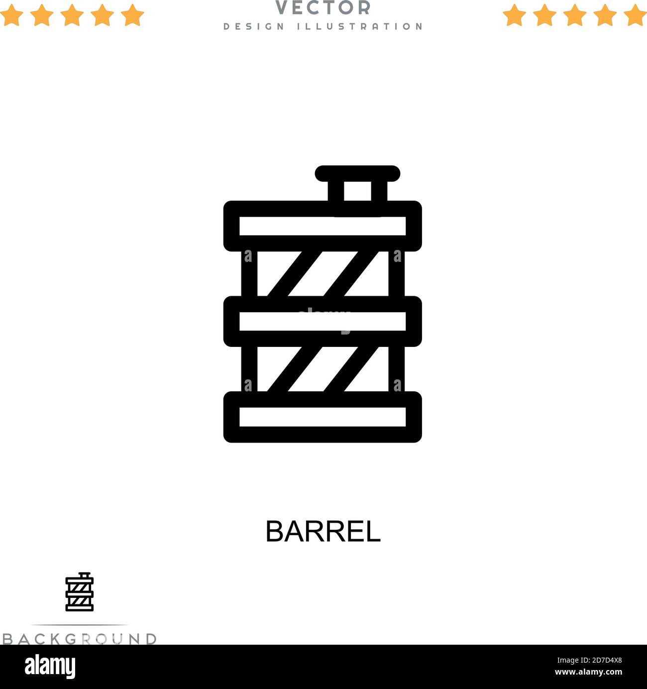 Barrel icon. Simple element from digital disruption collection. Line ...