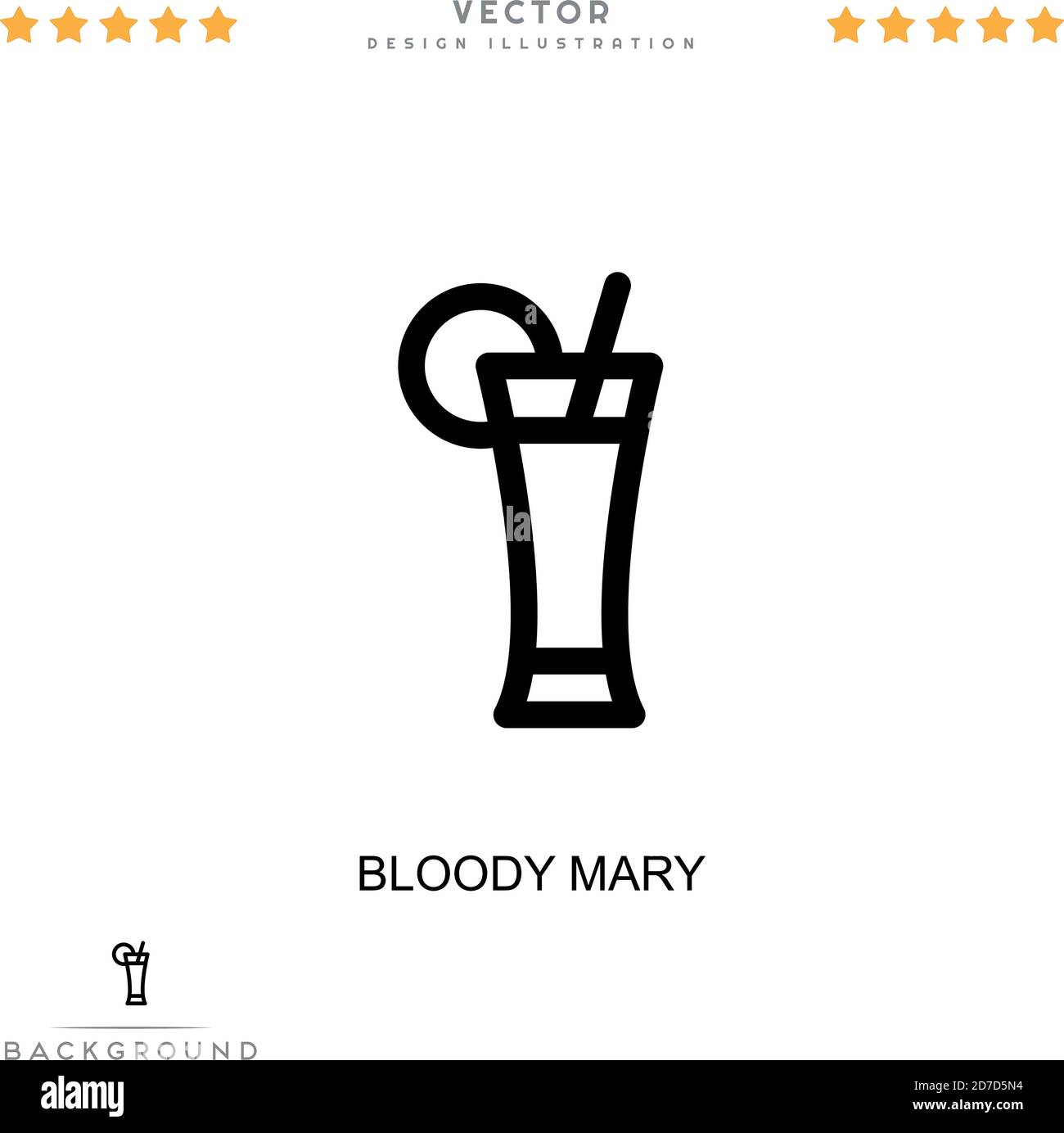 Bloody mary icon. Simple element from digital disruption collection