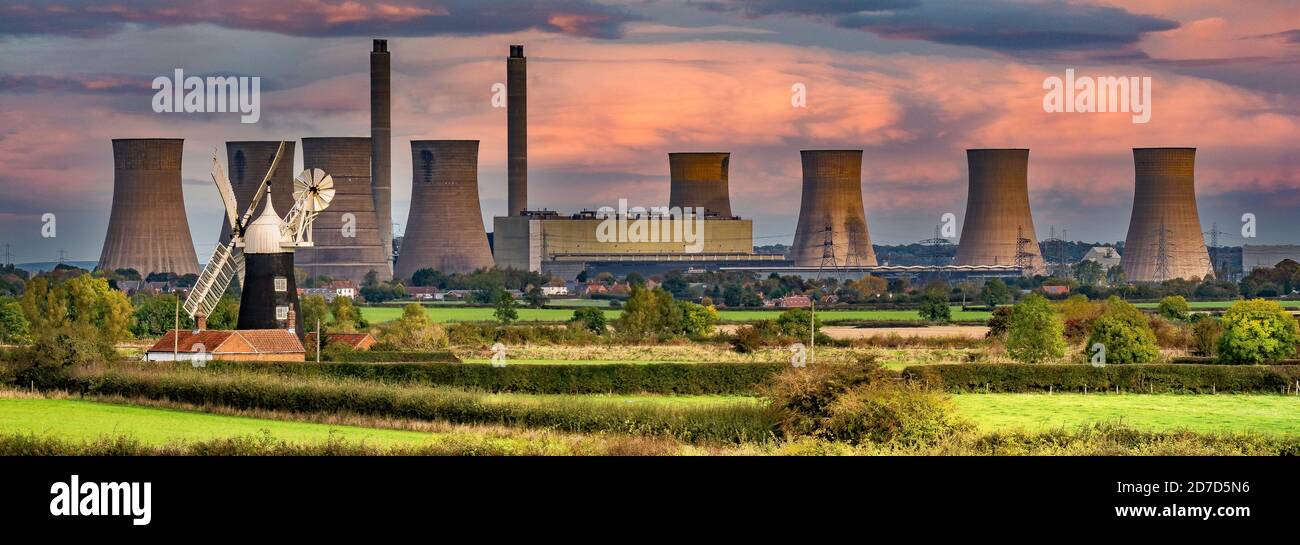 The vast bulkk of the West Burton Power Station provides the backdrop