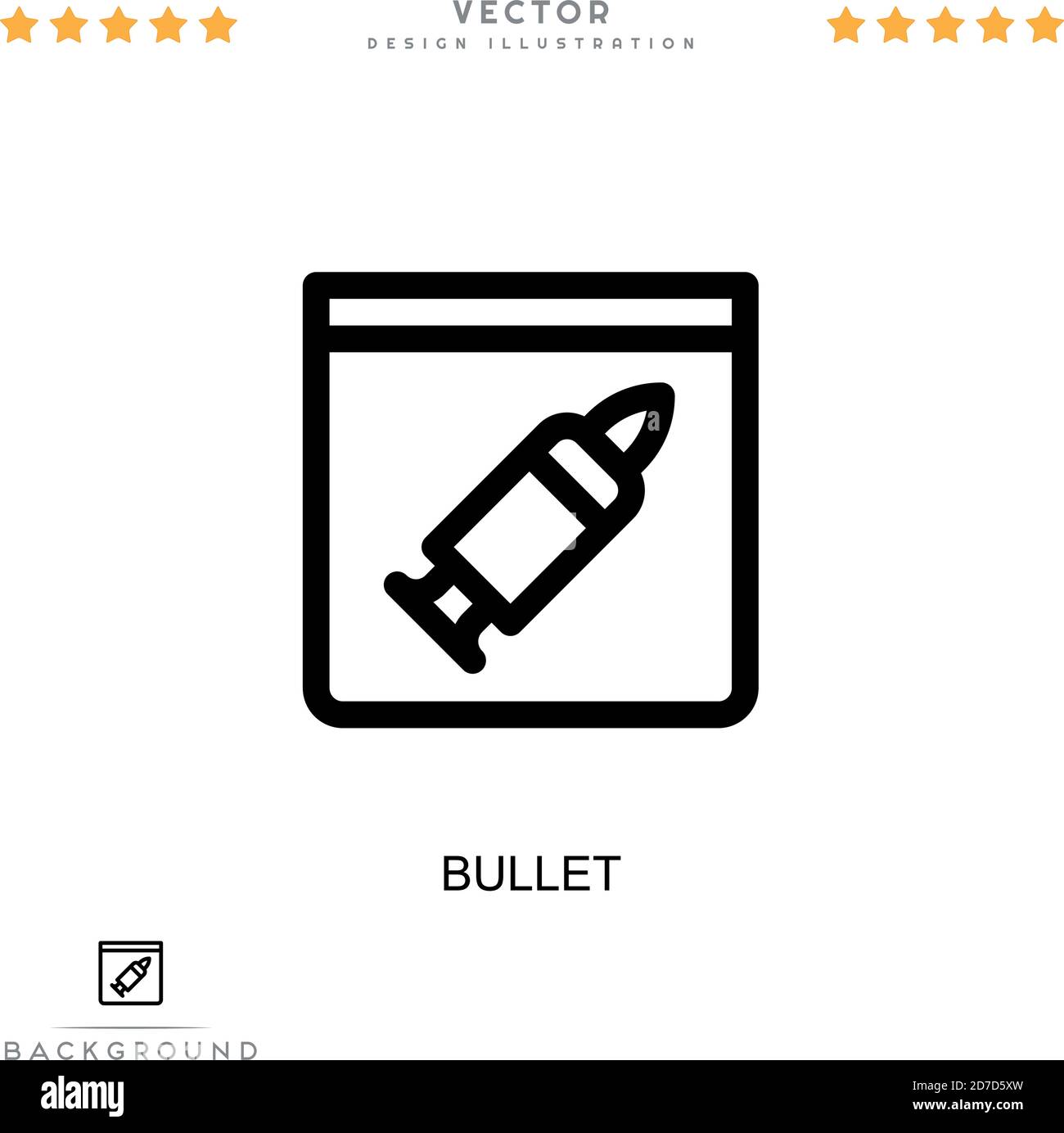 Bullet icon. Simple element from digital disruption collection. Line Bullet icon for templates, infographics and more Stock Vector
