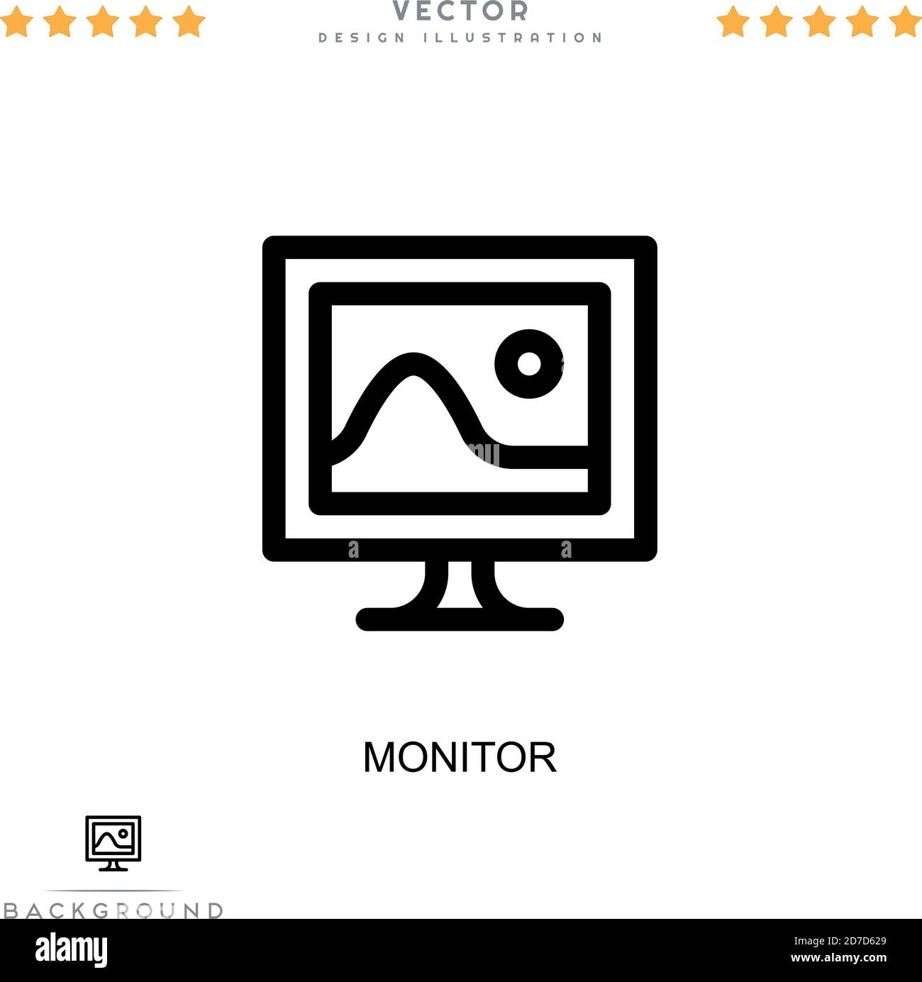 Monitor icon. Simple element from digital disruption collection. Line ...