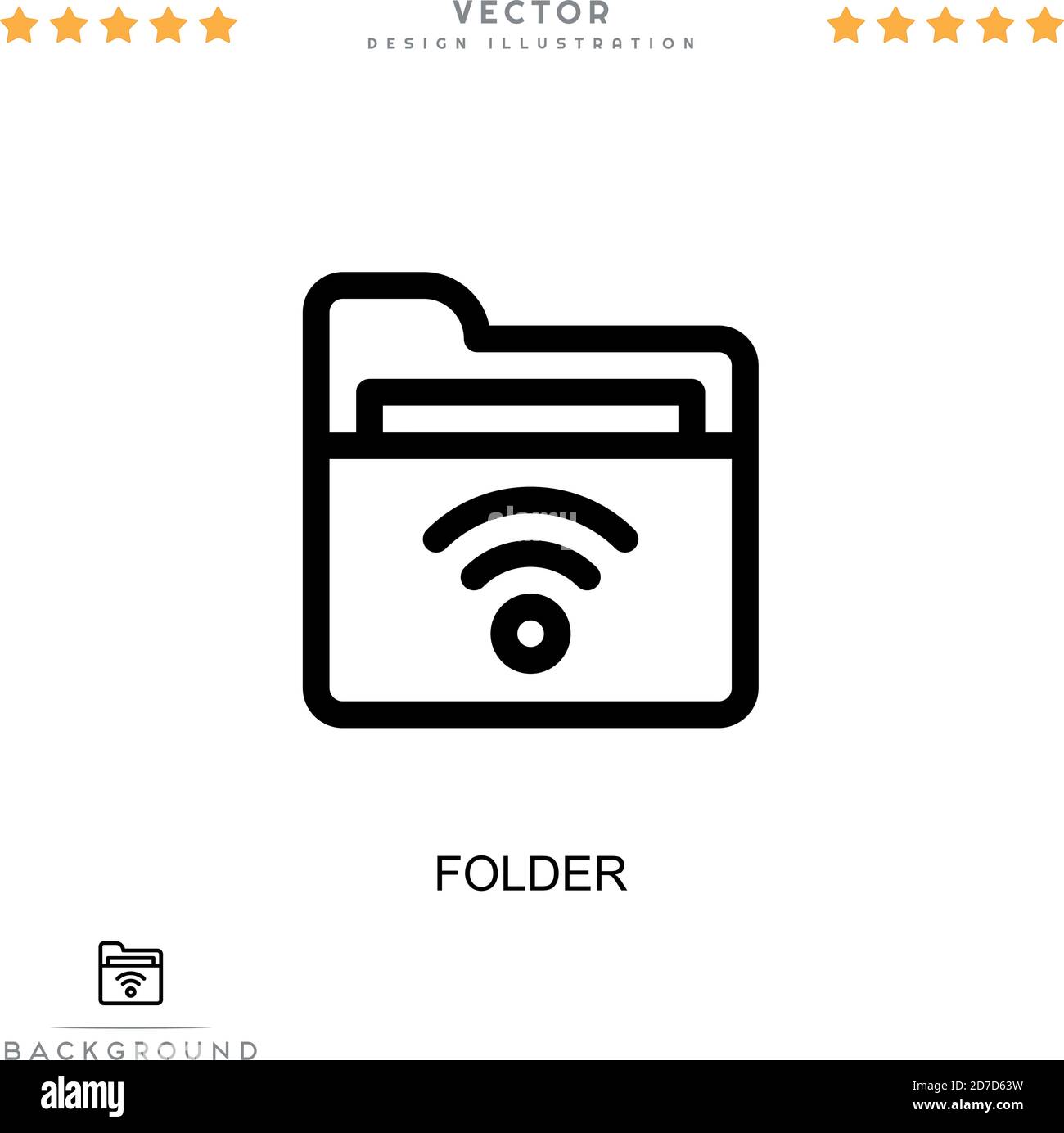Folder icon. Simple element from digital disruption collection. Line ...