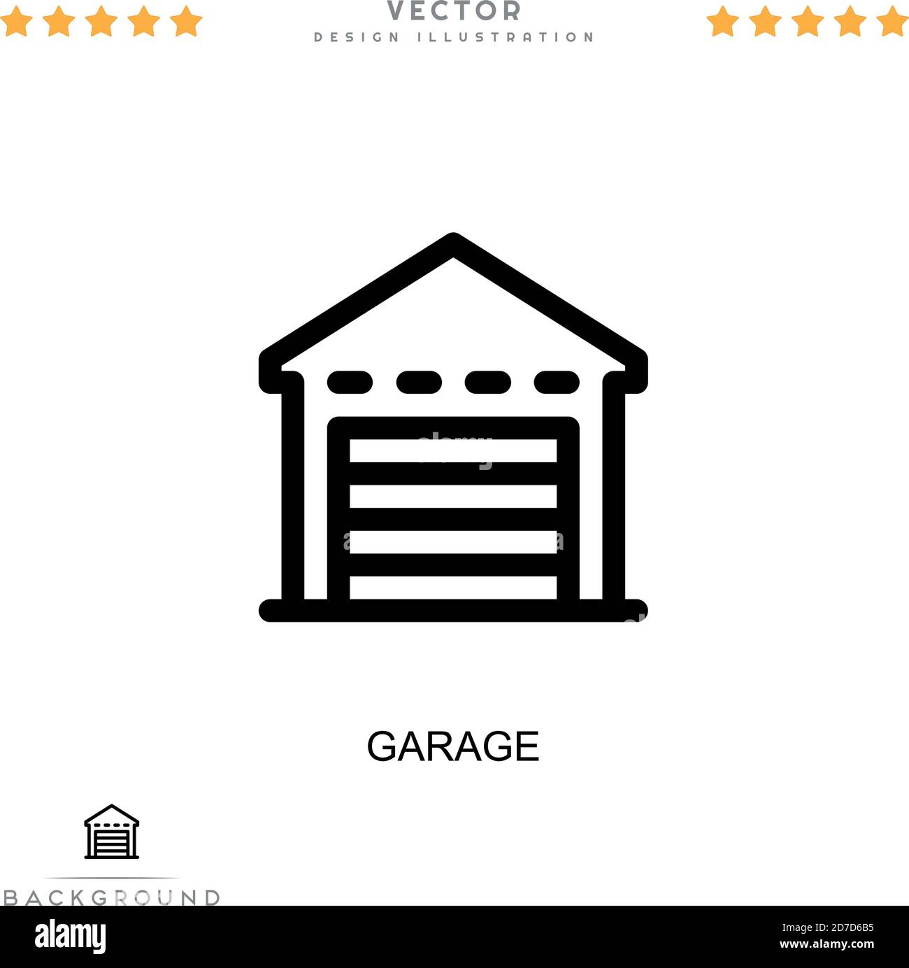 Garage icon. Simple element from digital disruption collection. Line ...