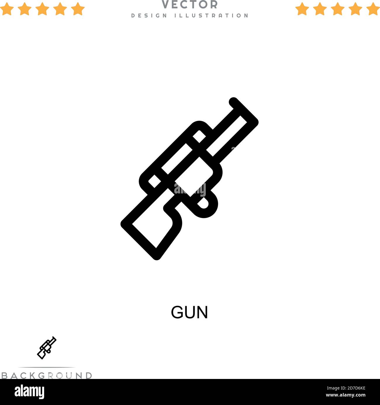 Gun icon. Simple element from digital disruption collection. Line Gun ...