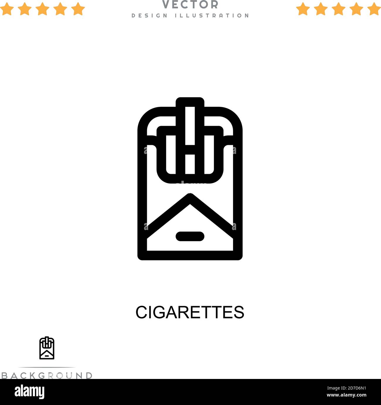 Cigarettes icon. Simple element from digital disruption collection. Line Cigarettes icon for templates, infographics and more Stock Vector