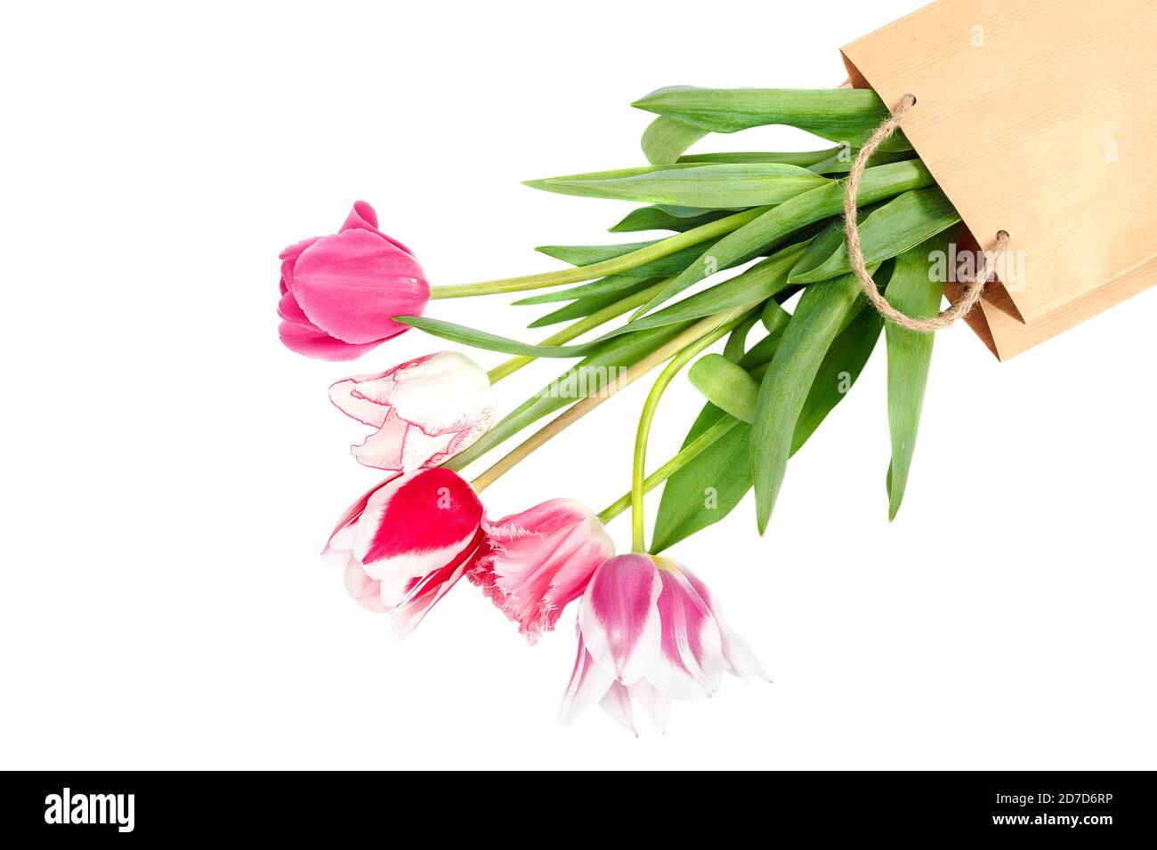 Tulips flowers bouquet isolated on white background Stock Photo - Alamy