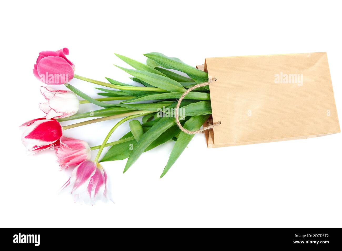 Tulips flowers bouquet isolated on white background Stock Photo - Alamy