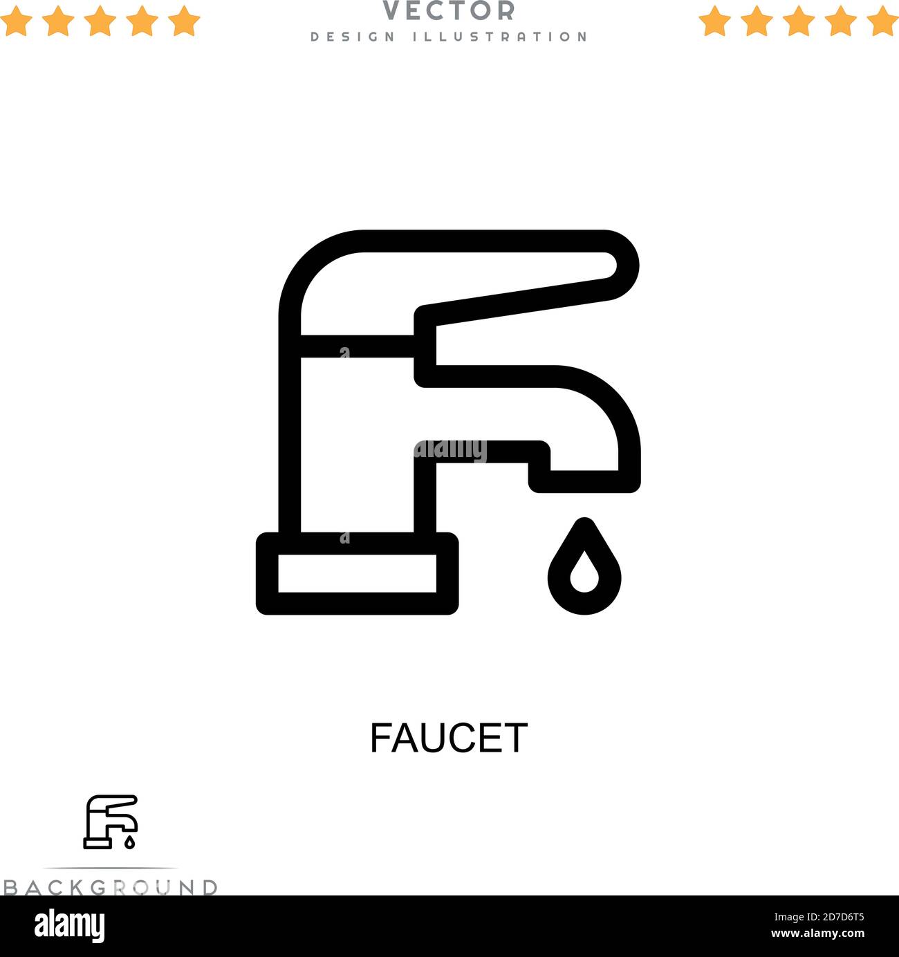 Faucet icon. Simple element from digital disruption collection. Line Faucet icon for templates, infographics and more Stock Vector