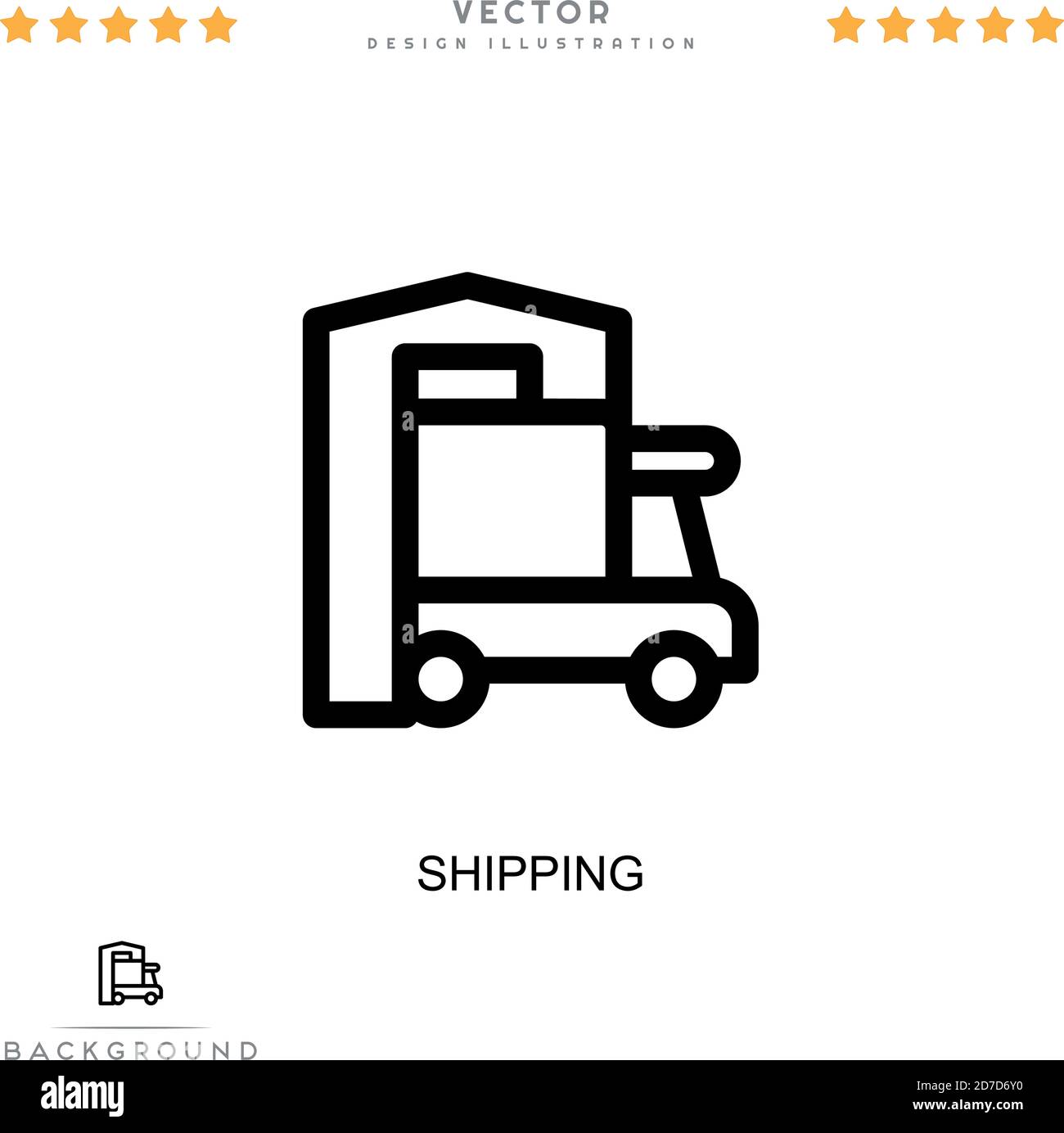 Shipping icon. Simple element from digital disruption collection. Line Shipping icon for templates, infographics and more Stock Vector