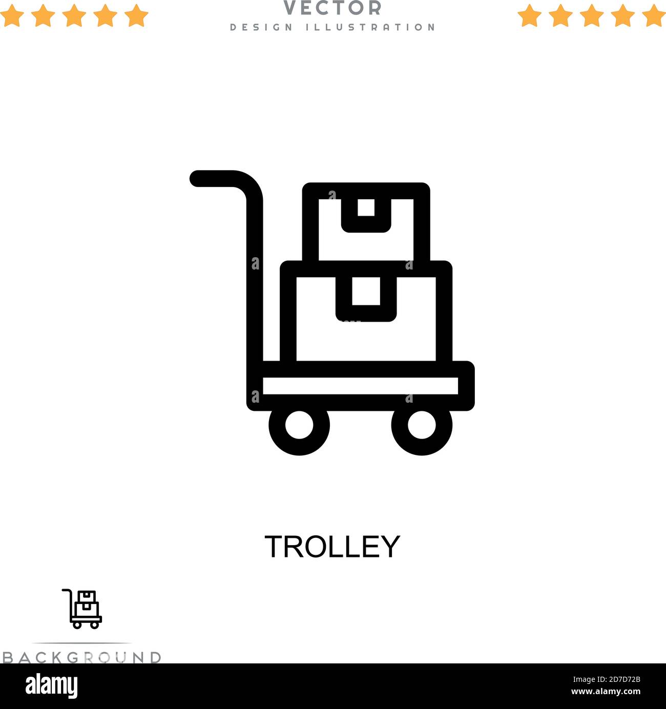 Trolley icon. Simple element from digital disruption collection. Line ...