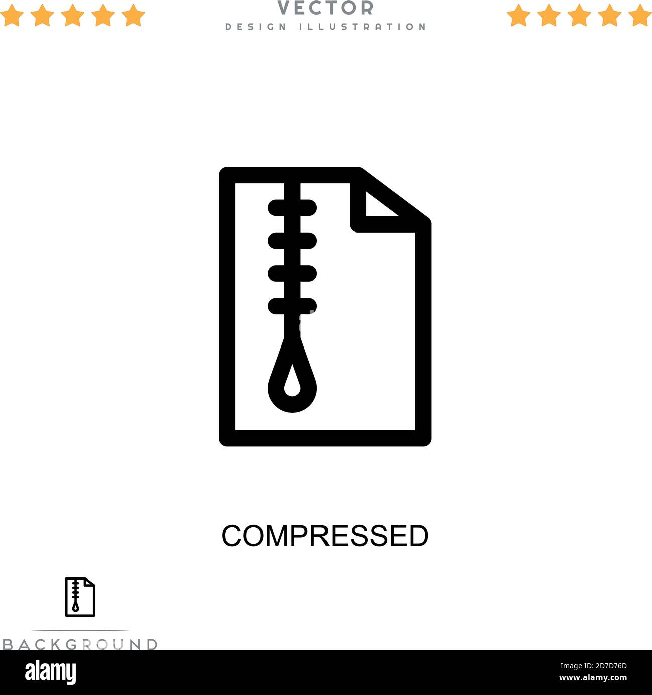 Compressed icon. Simple element from digital disruption collection. Line Compressed icon for templates, infographics and more Stock Vector