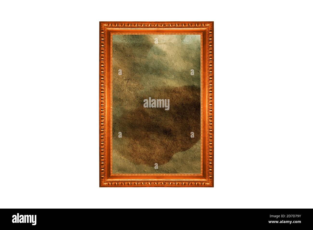 old vintage painting isolated on white background Stock Photo - Alamy