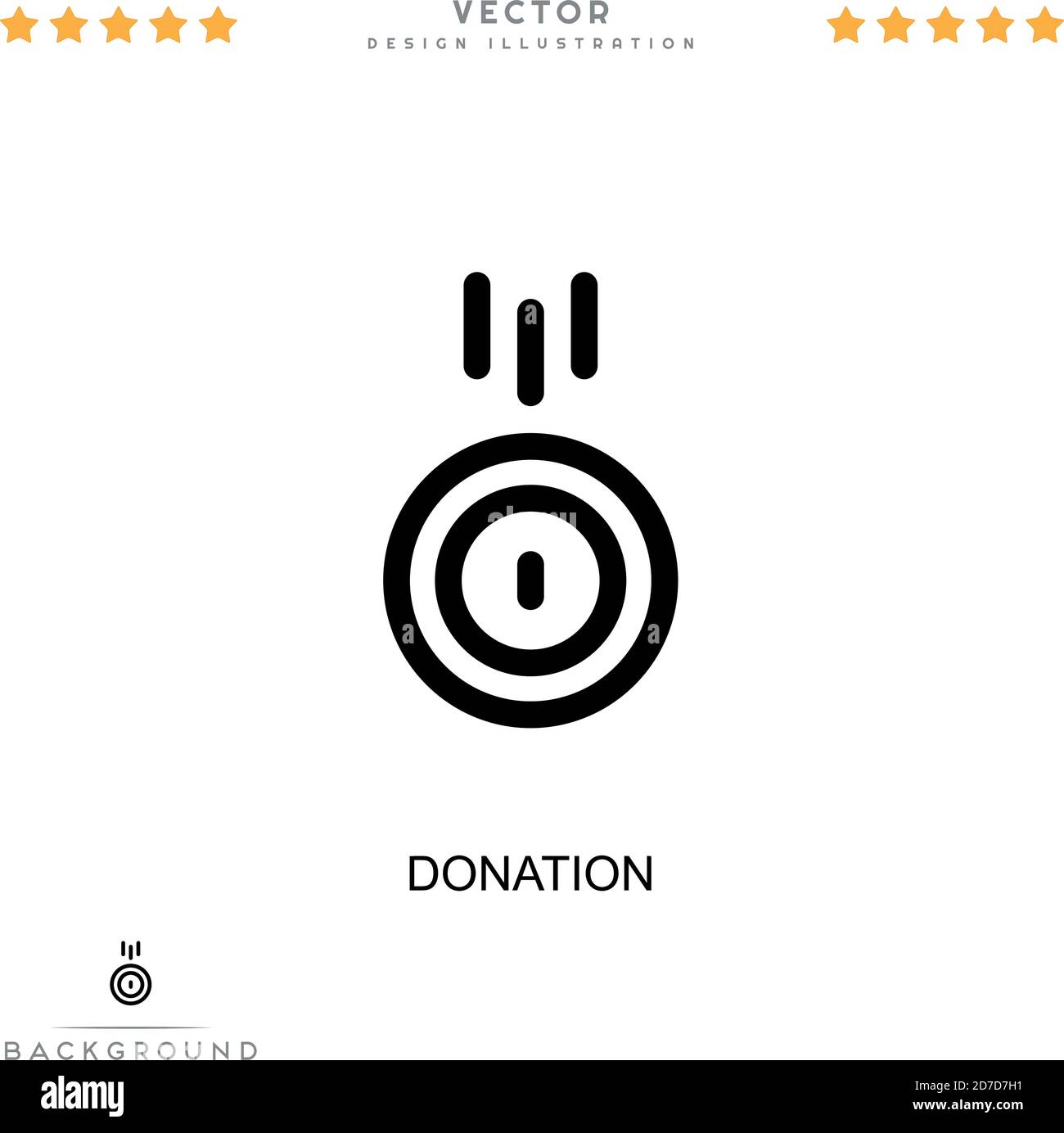 Donation icon. Simple element from digital disruption collection. Line ...